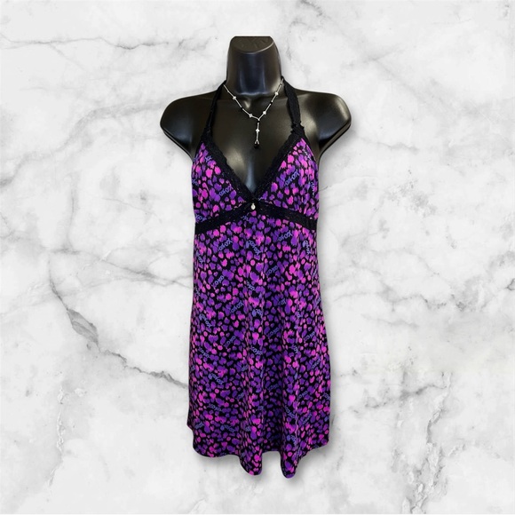 XOXO Lace Trim Purple Leopard Cami – Size L - Picture 1 of 7